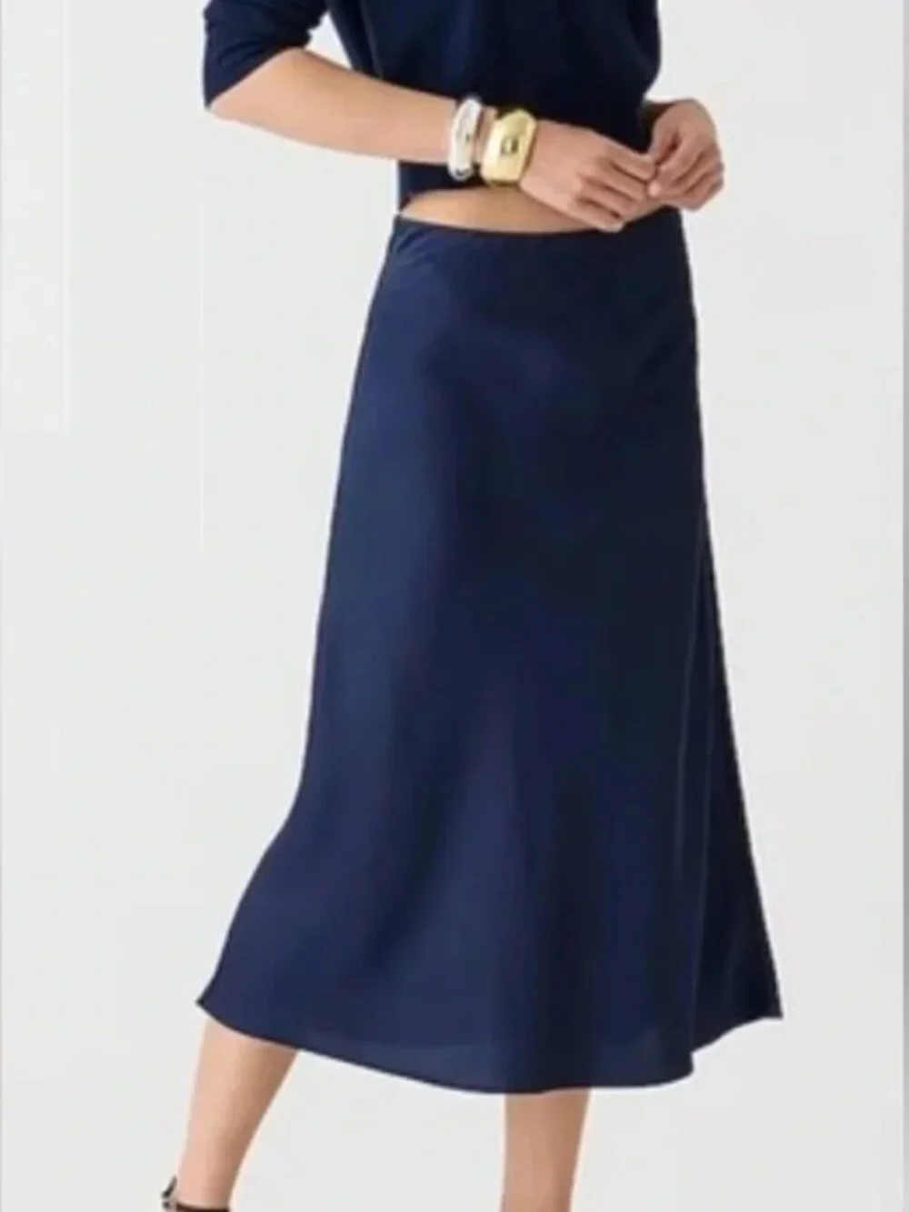 J. Crew Gwyneth Satin Slip Skirt